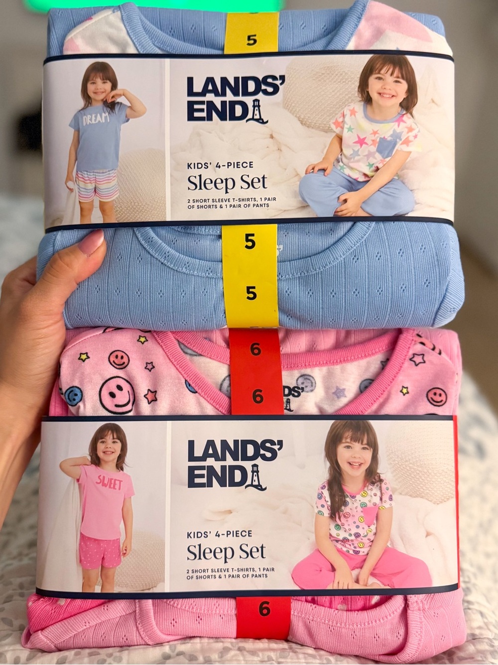 Lands End Pjs Girls Pajama Sleep Sets 5 6